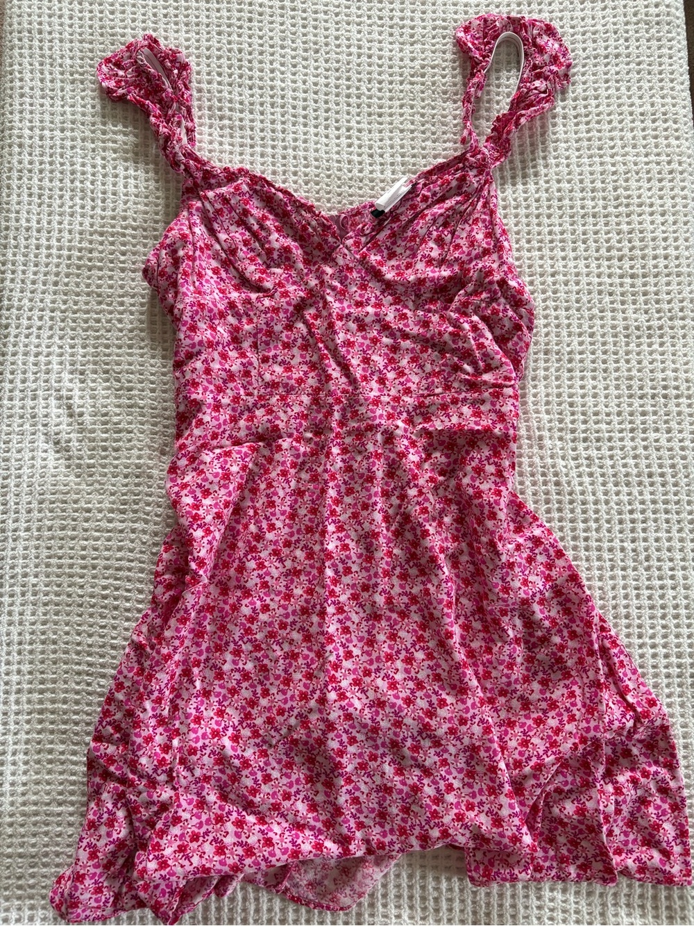 Hot Pink Floral Dress